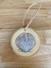 Load image into Gallery viewer, Fan Seashell Wood Burned Ornament