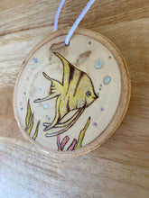 Load image into Gallery viewer, Fish Wood Burned Ornament