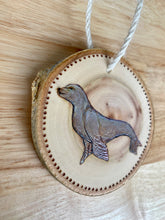 Load image into Gallery viewer, Seal Wood Burned Ornament