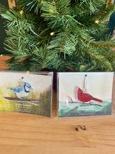 Load image into Gallery viewer, Blue jay & Cardinal Acrylic Ornament Gift Set
