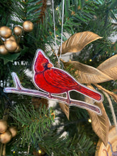 Load image into Gallery viewer, Blue jay & Cardinal Acrylic Ornament Gift Set