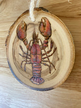 Load image into Gallery viewer, Lobster Wood Burned Ornament
