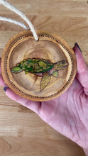Load and play video in Gallery viewer, Turtle Wood Burned Ornament
