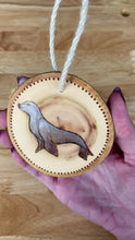 Load and play video in Gallery viewer, Seal Wood Burned Ornament
