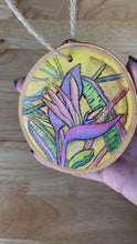 Load and play video in Gallery viewer, Monstera Wood Burned Ornament
